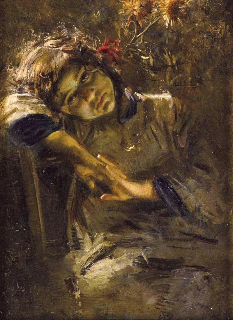 Bambina annoiata